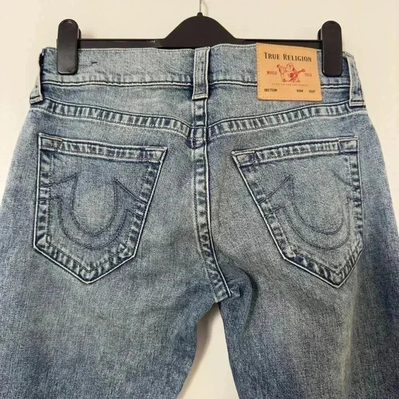 True Religion Ricky Relaxed Straight Denim Jeans Medium Light  Wash Men's 29 - Picture 8 of 15